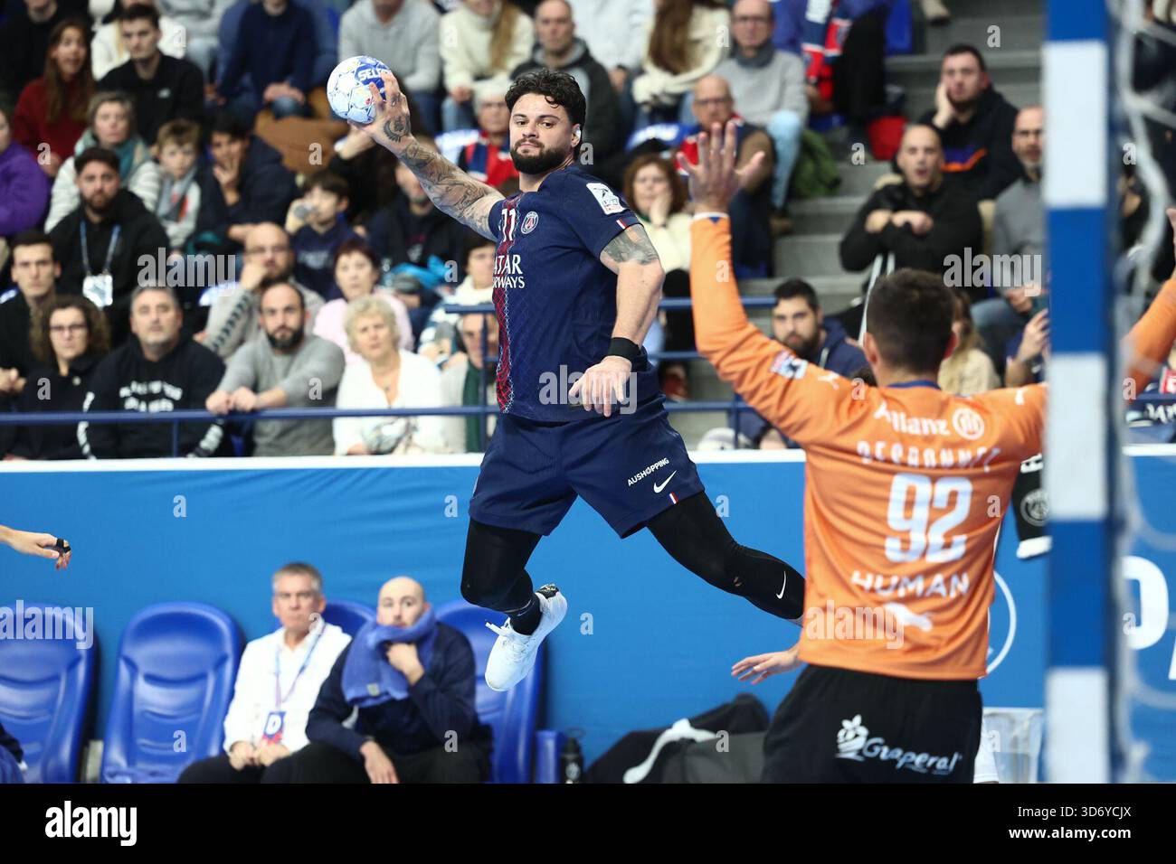 Elohim Prandi of Paris Saint-Germain Handball during the Liqui Moly ...