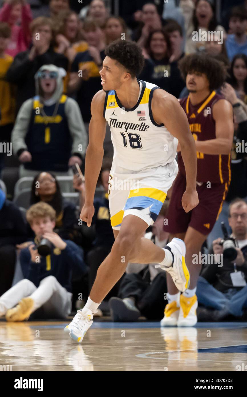 November 22, 2025: Marquette Golden Eagles forward Caedin Hamilton (18 ...