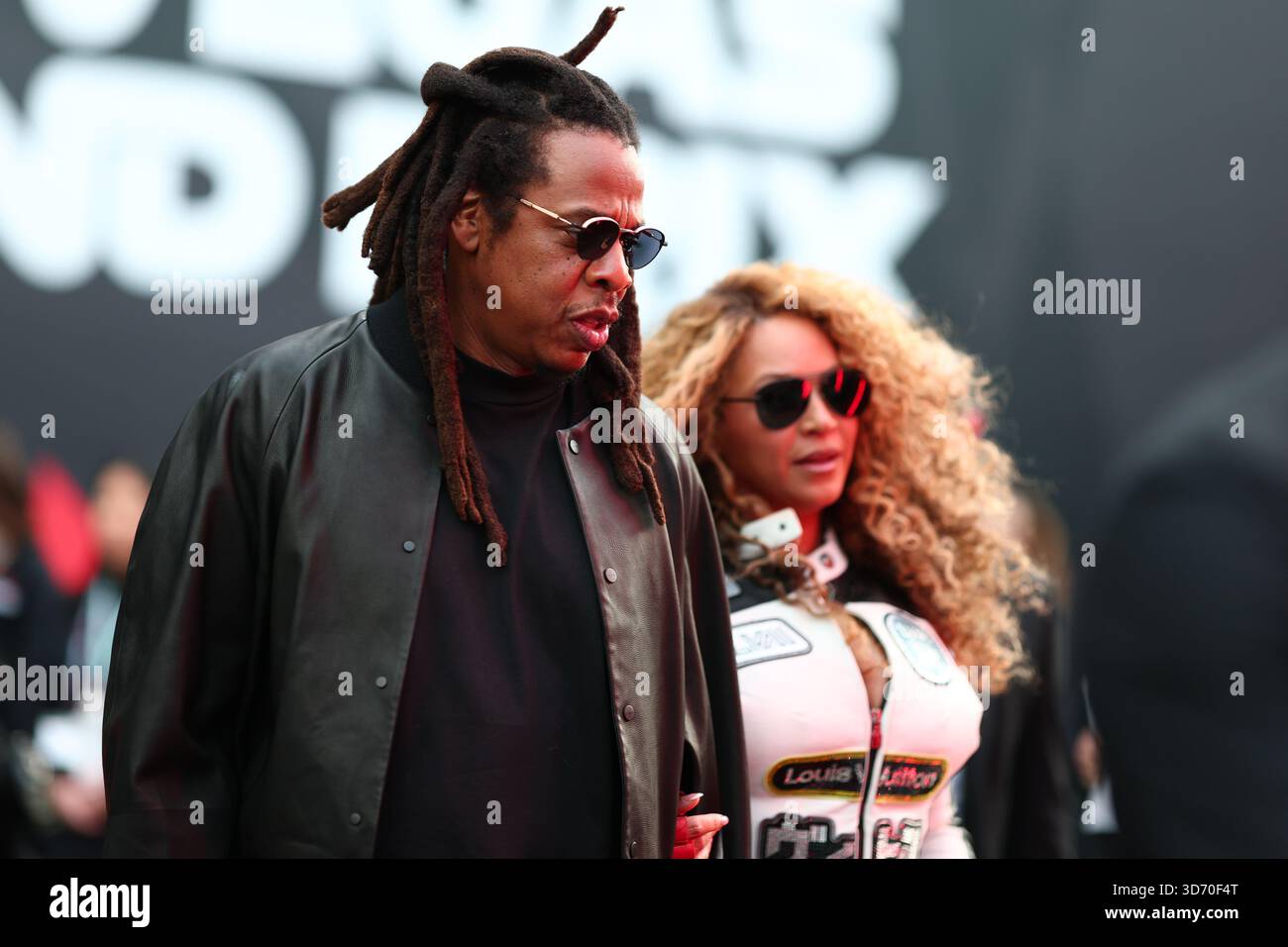 Jay Z and Beyonce arrive during the Formula 1 Heineken Las Vegas Grand ...