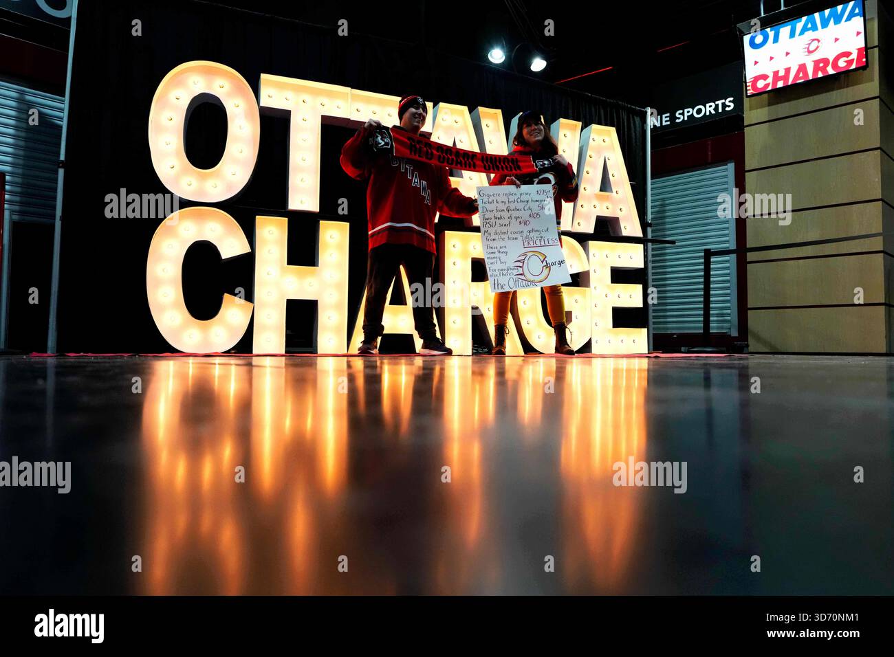 Ottawa Charge fans Daniel Keating, left, and Danielle Findlay pose for ...