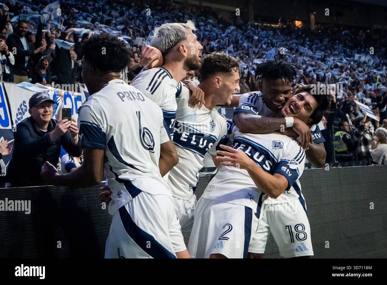 Laborda Vancouver Whitecaps' Mathias Laborda (2) celebrates his goal against ...