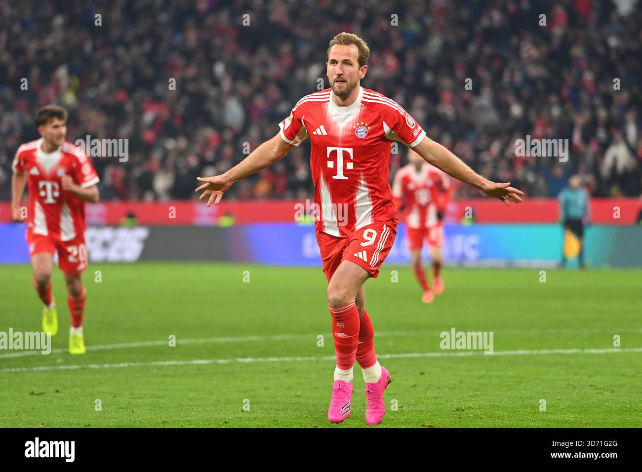 Bayern Munich players celebrating Kane hattrick Why This Win Matters