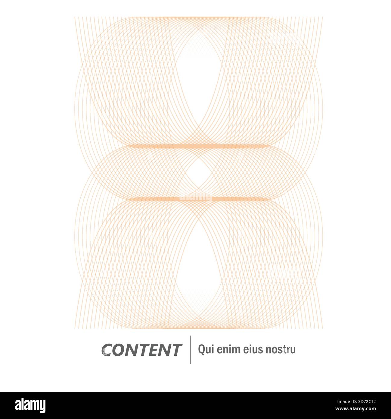 Symmetric Waves: Abstract Template for Digital Content. Vector design Stock Vector