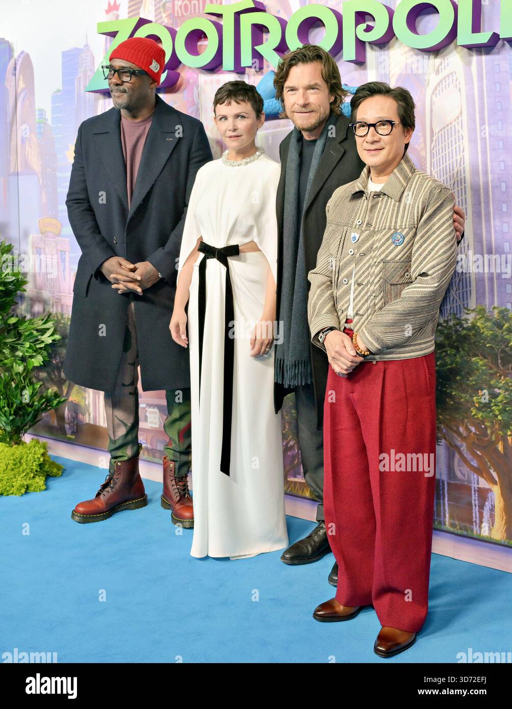 London England 23 November 2025 Idris Elba Ginnifer Goodwin Jason