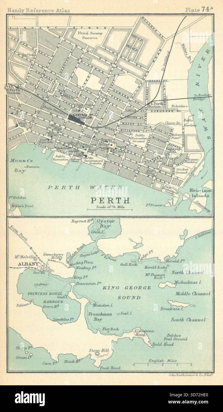 Perth city/town plan. Albany & King George Sound. Western Australia ...