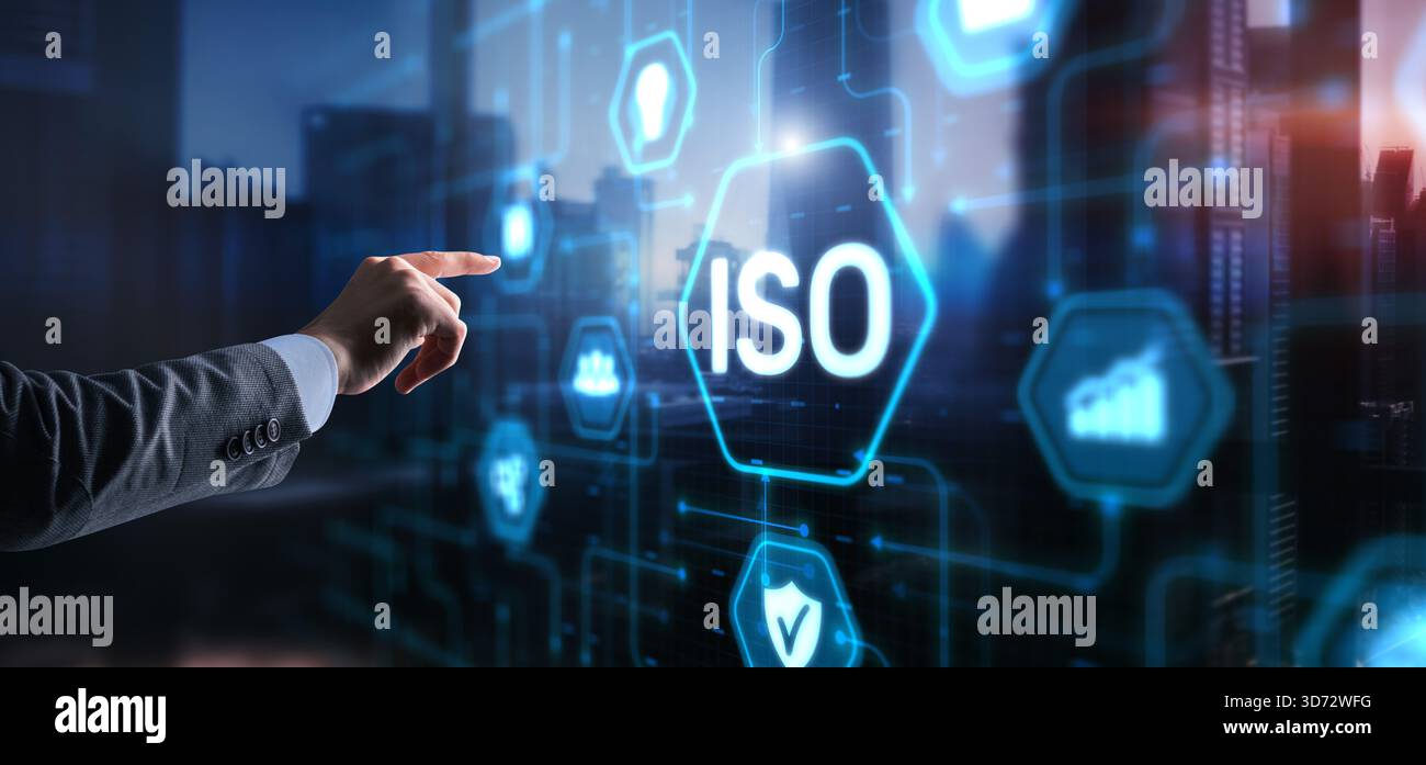 ISO Standard certification standardisation quality control concept on ...