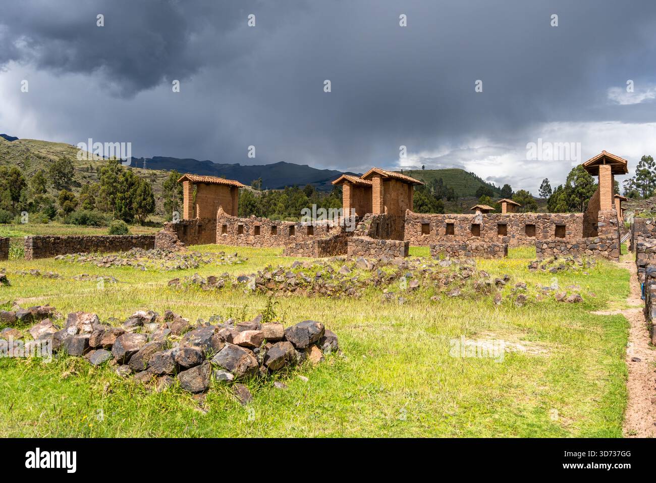 The archaeological site of Raqchi features the remains of the Temple of ...