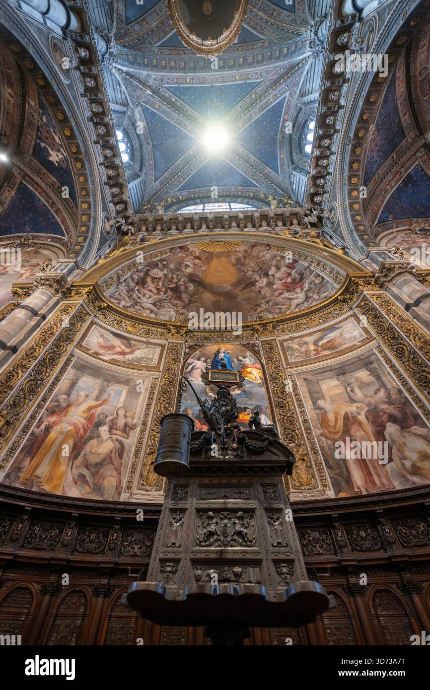 Siena, Italy - Jul 19, 2025: Gothic Siena Cathedral interior features ...