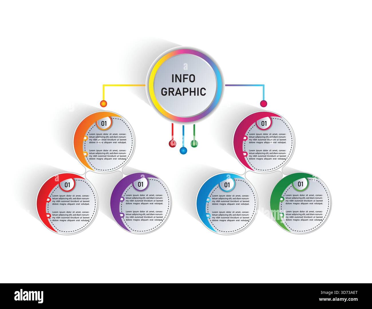 Circle arrows diagram infographic Can be used for presentations banner, workflow layout, process diagram, flow chart, info graph Stock Vector