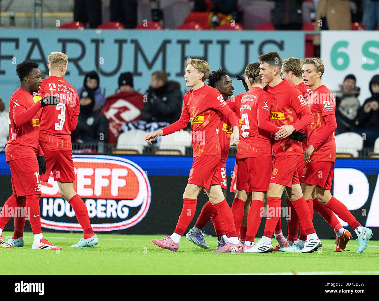 FC Nordsjaelland's Justin Janssen scores 1-0 during the Super League ...