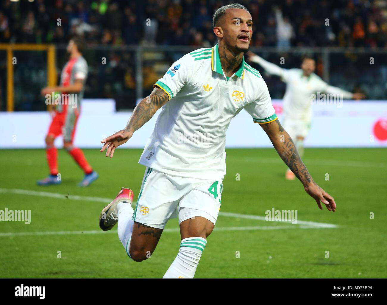 Wesley Roma R&b Roma's Wesley celebrates after scoring during the Italian Serie A ...