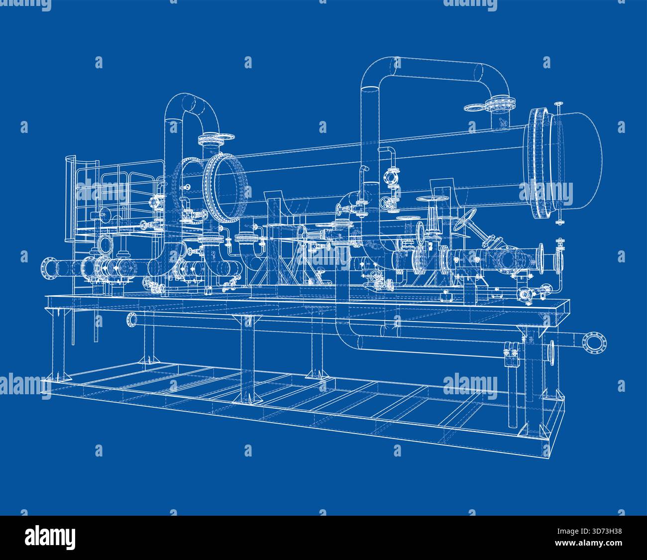 Industrial Machinery Blueprint. Vector Stock Vector Image & Art - Alamy