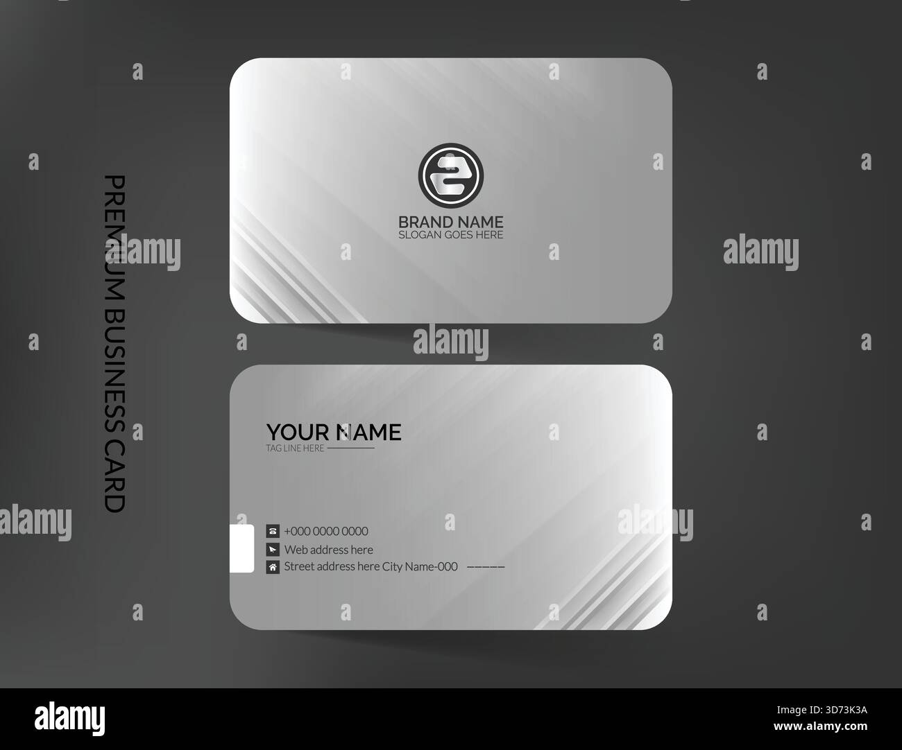 Premium white business card template design Stock Vector