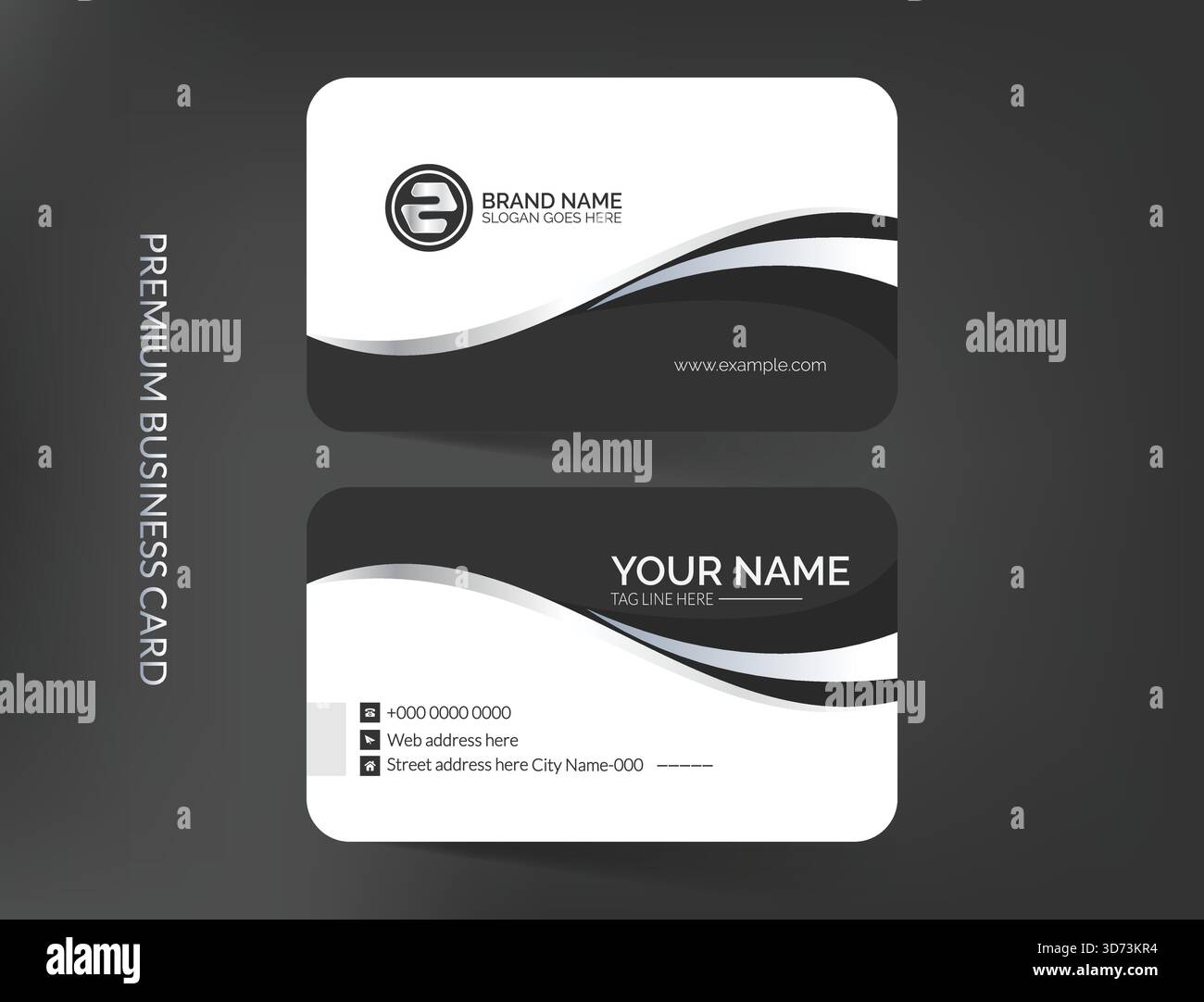Elegant business card template design Stock Vector