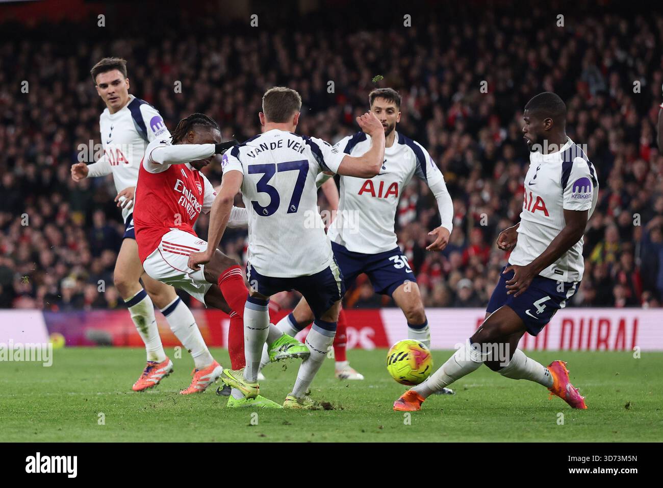 London, England, 23rd November 2025. Eberechi Eze of Arsenal scores to ...