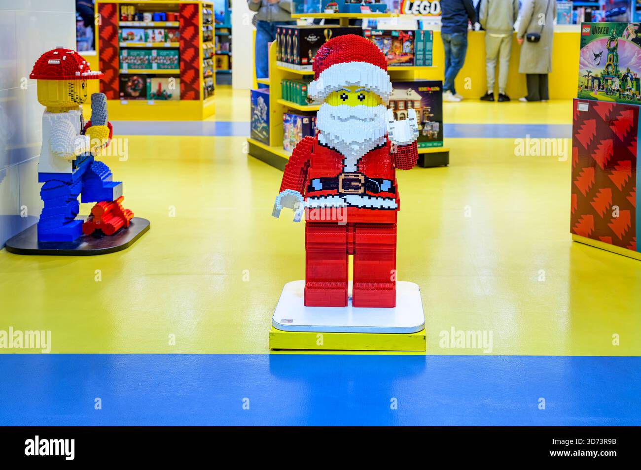 Lego model of Father Christmas, UK Stock Photo
