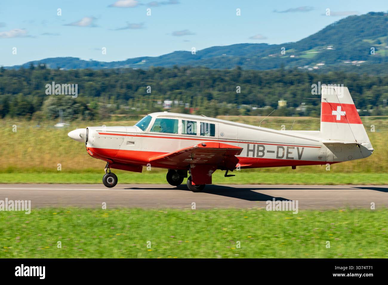 Wangen-Lachen, Switzerland, August 31, 2025 HB-DEV Mooney Executive 21 ...