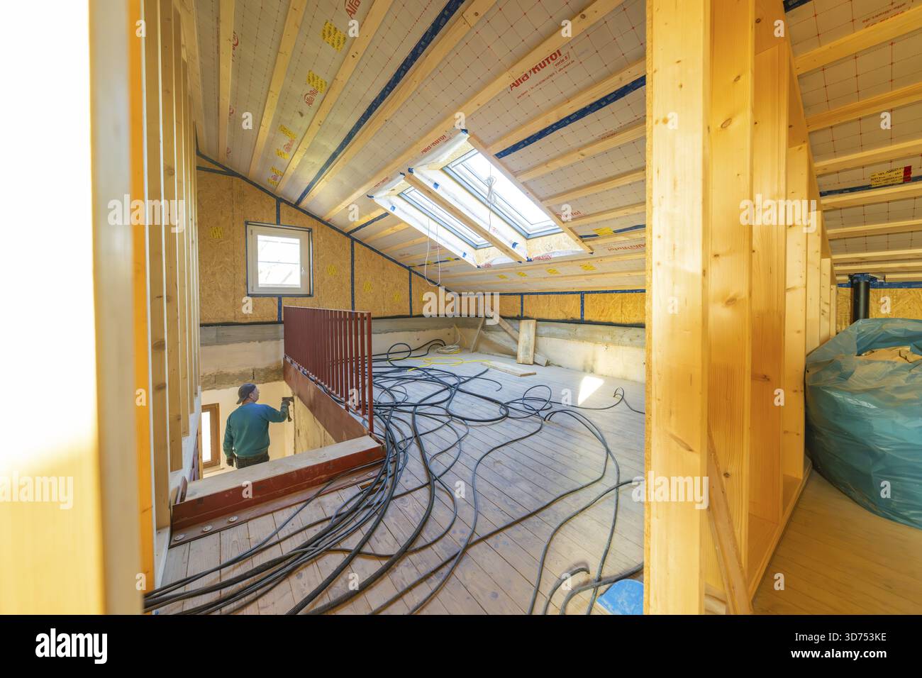 Empty attic roof space skylight hi-res stock photography and images - Alamy