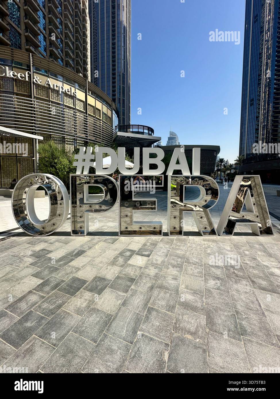 Dubai signs - Smartphone Captured Stock Image