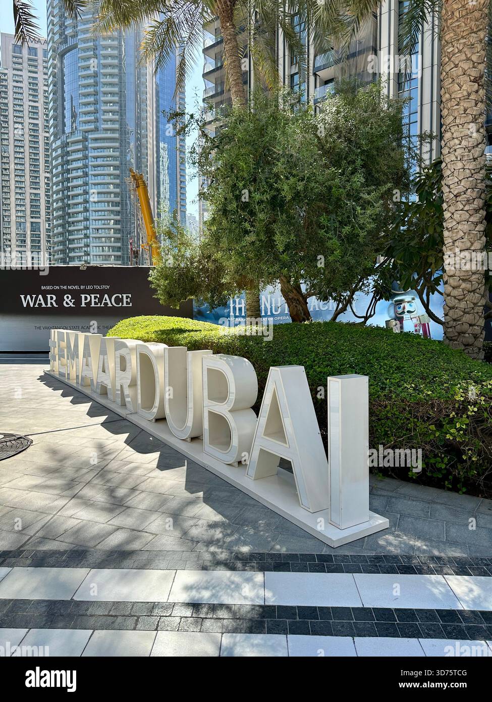Dubai signs - Smartphone Captured Stock Image