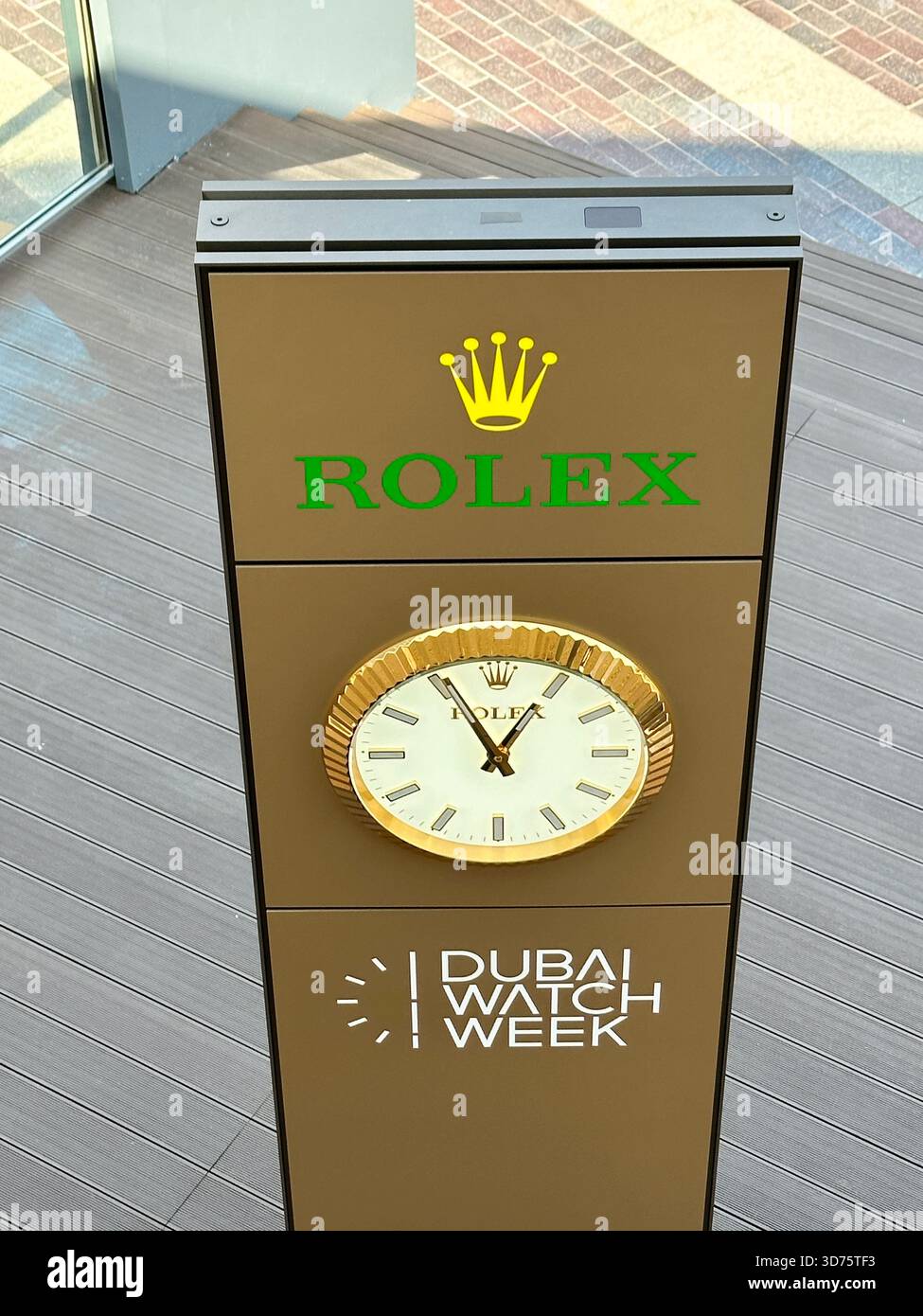 Dubai Watch week 2025 Rolex - Smartphone Captured Stock Image