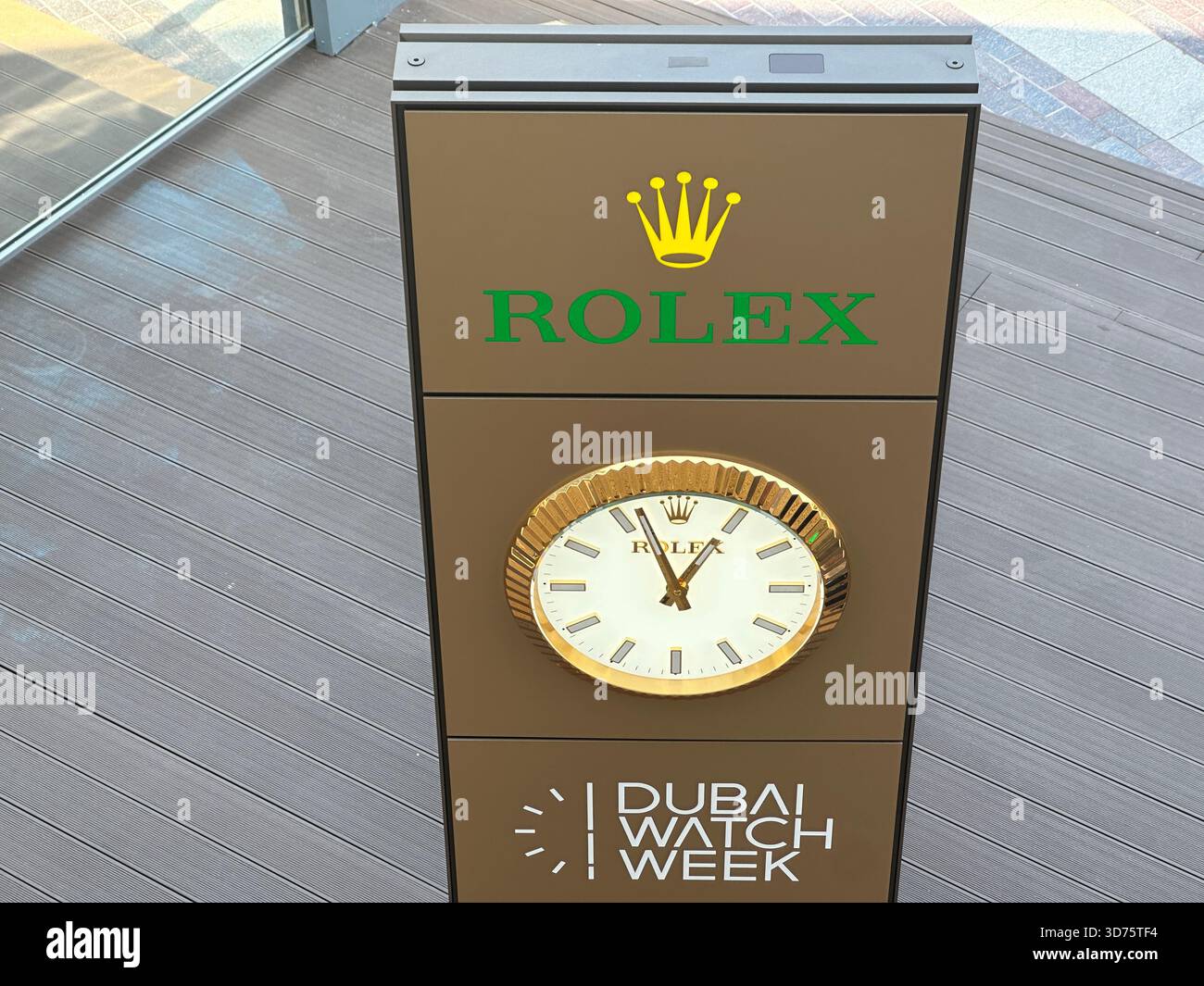 Dubai Watch week 2025 Rolex - Smartphone Captured Stock Image