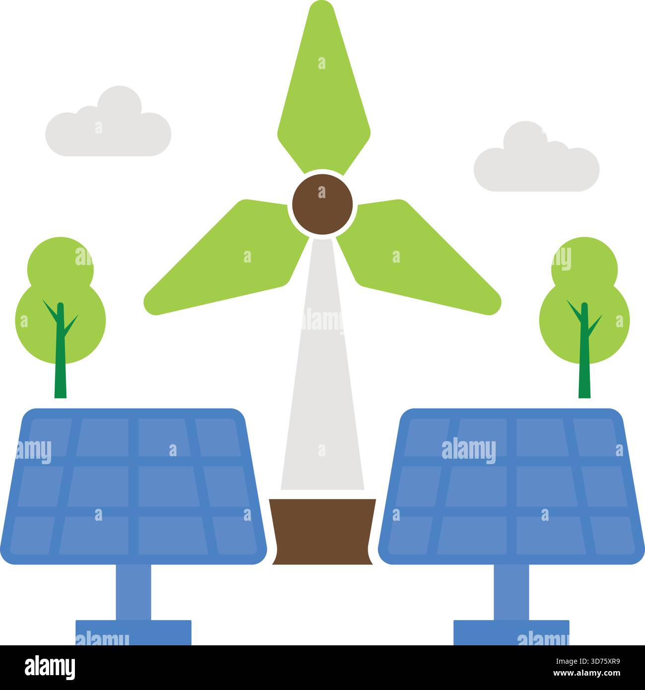 Icon for renewable energy solutions, renewable Stock Vector