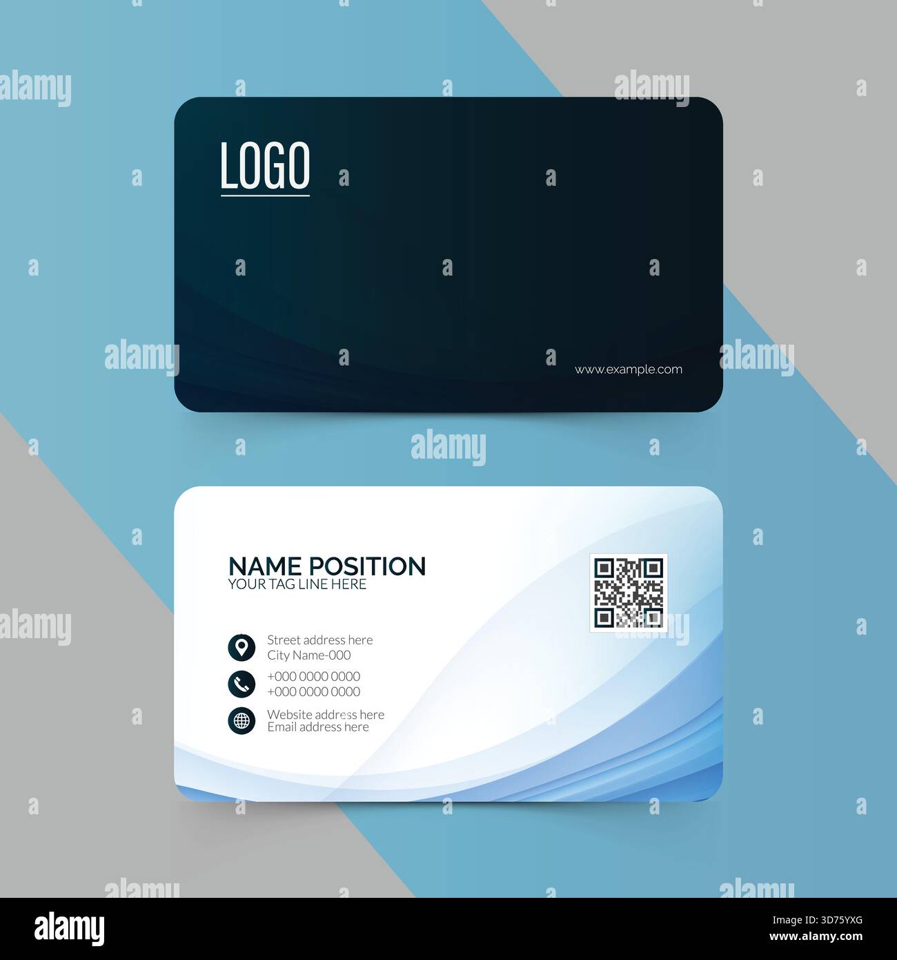 Simple and elegant business card template design Stock Vector