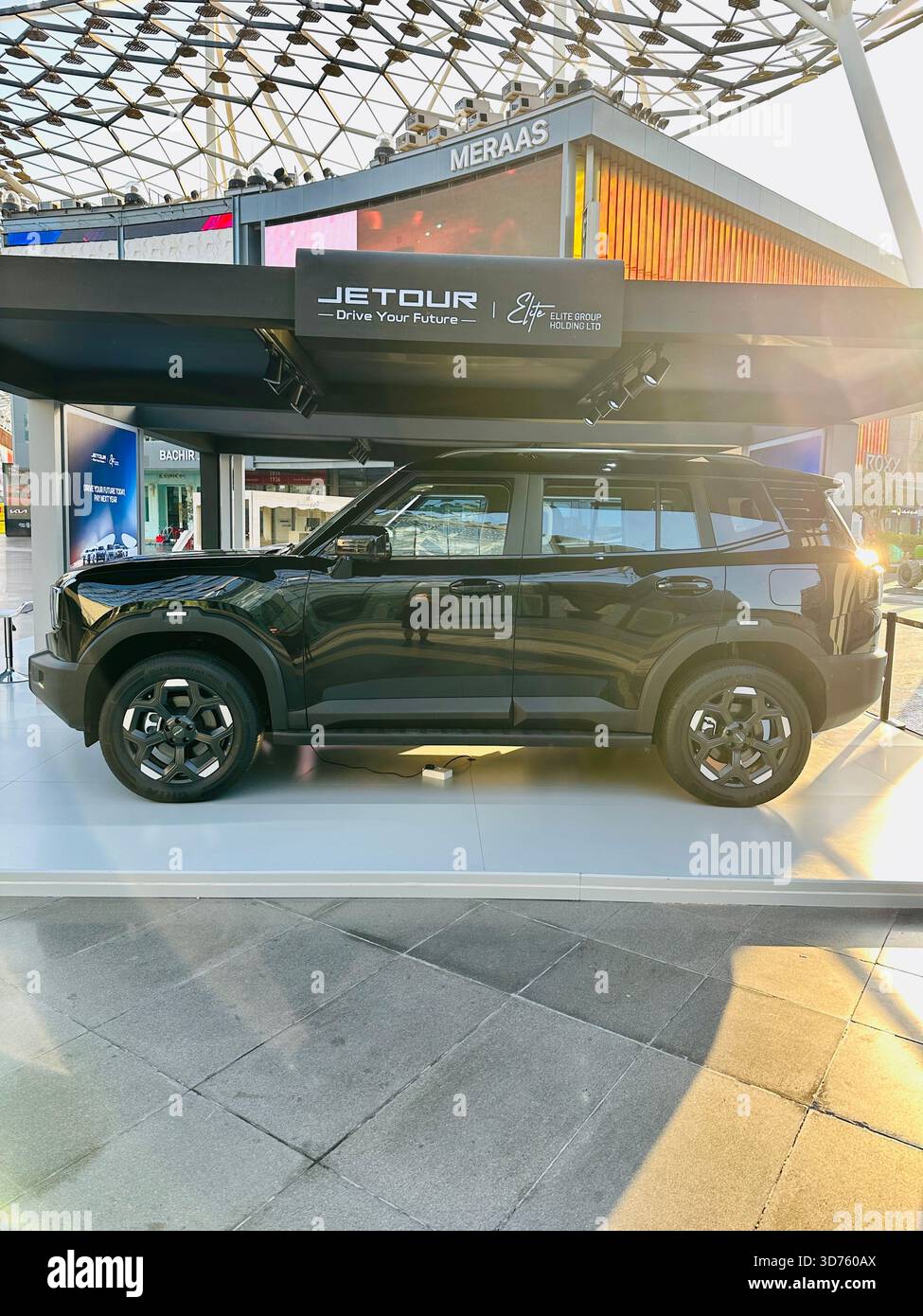 Jetour Car Display - Smartphone Captured Stock Image