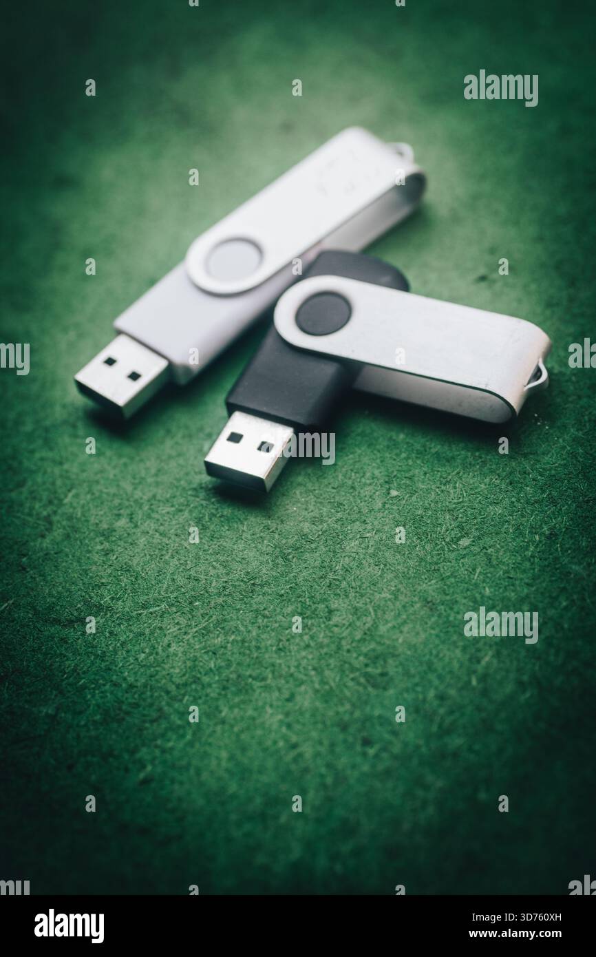 Two usb flash drives Stock Photo