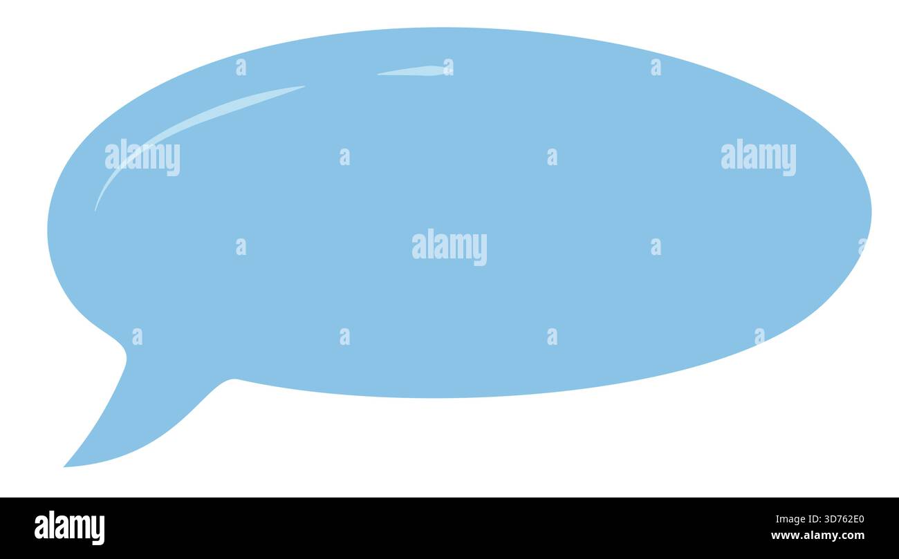 Fluid Blue Speech Bubble Sticker Stock Vector