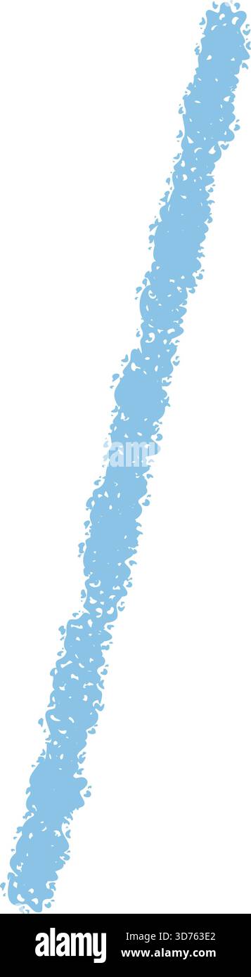 Blue Chalk Sketch Backslash Icon Element Stock Vector