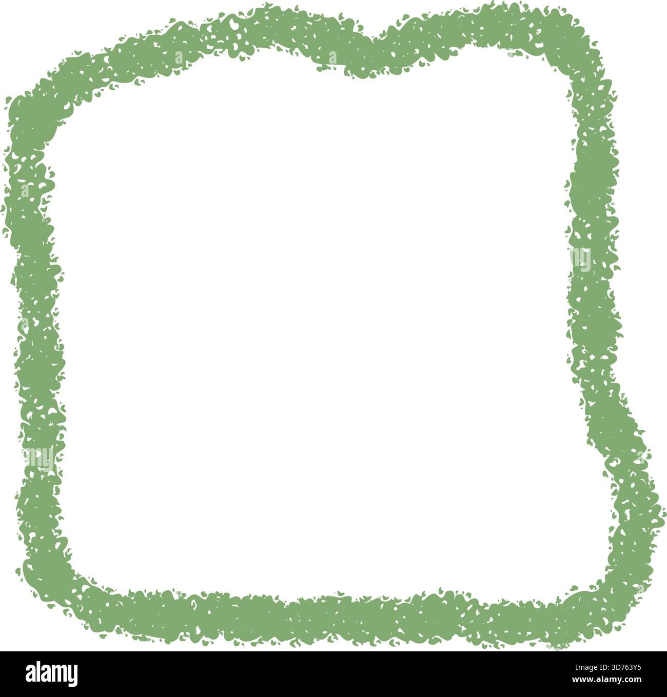Wavy Crayon Sketchy Textbox Frame Stock Vector