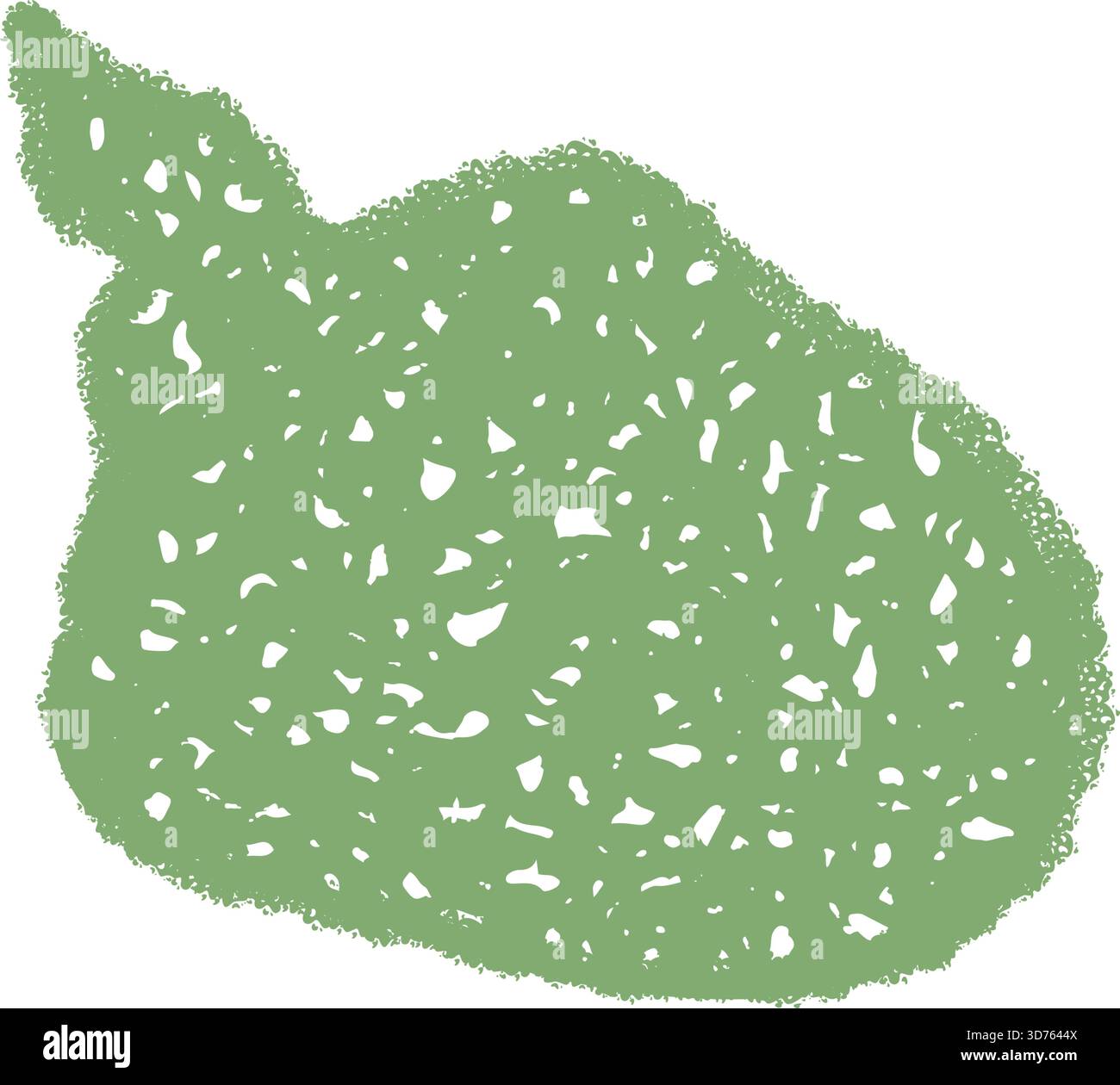 Green Wavy Chalk Grunge Talk Balloon Stock Vector