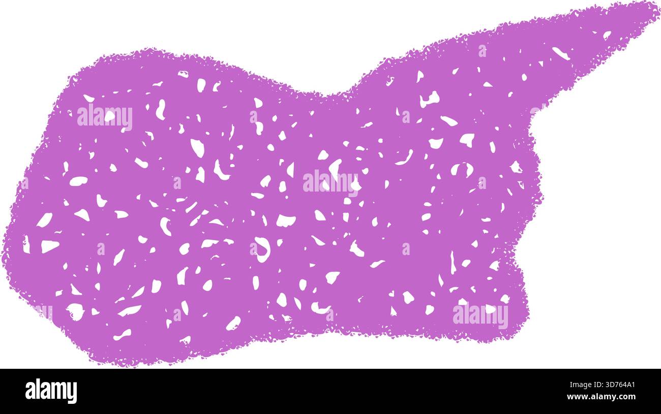 Pink Crayon Sketch Fluid Speech Balloon Stock Vector