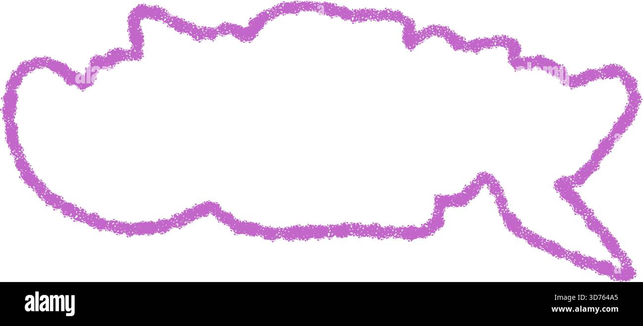 Chalk Squiggle Balloon Cloud Contour Stock Vector