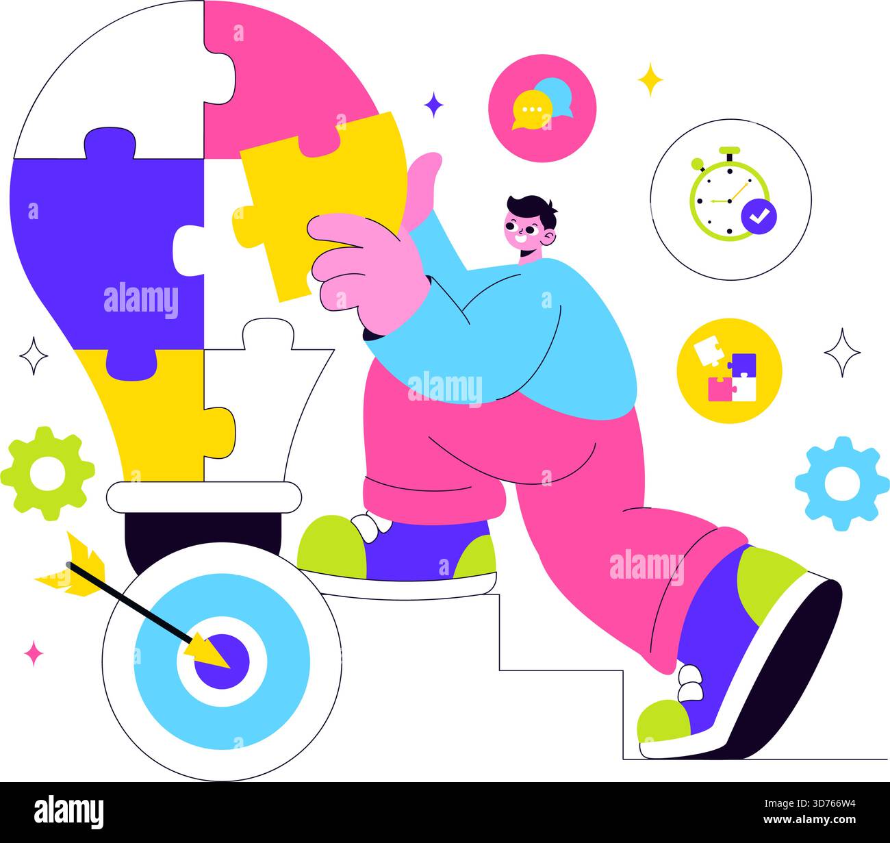 Office Workers Demonstrating Soft Skills Vector Illustration Such as ...