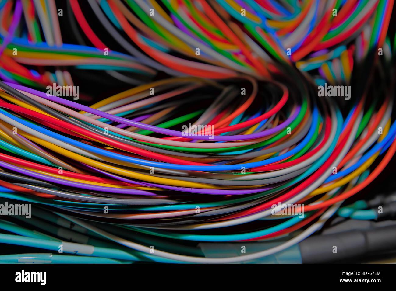 Colorful data center fiber optic cables Stock Photo - Alamy