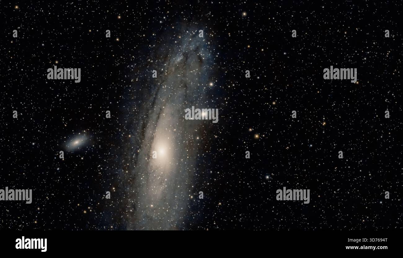 A stunning high-resolution photograph of the Andromeda Galaxy (M31 ...