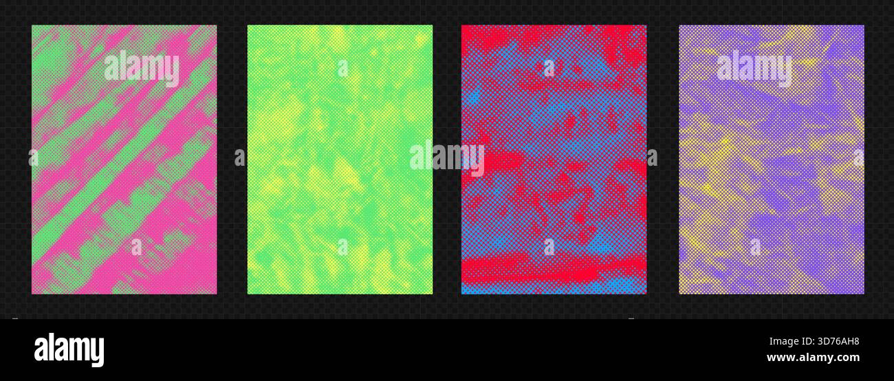 Grunge punk art overlay with halftone paper texture distressed paint ...