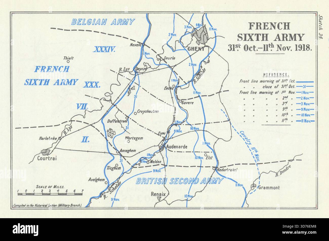 Final Allied advances. French 6th Army 31 October–11 November 1918. WW1 ...