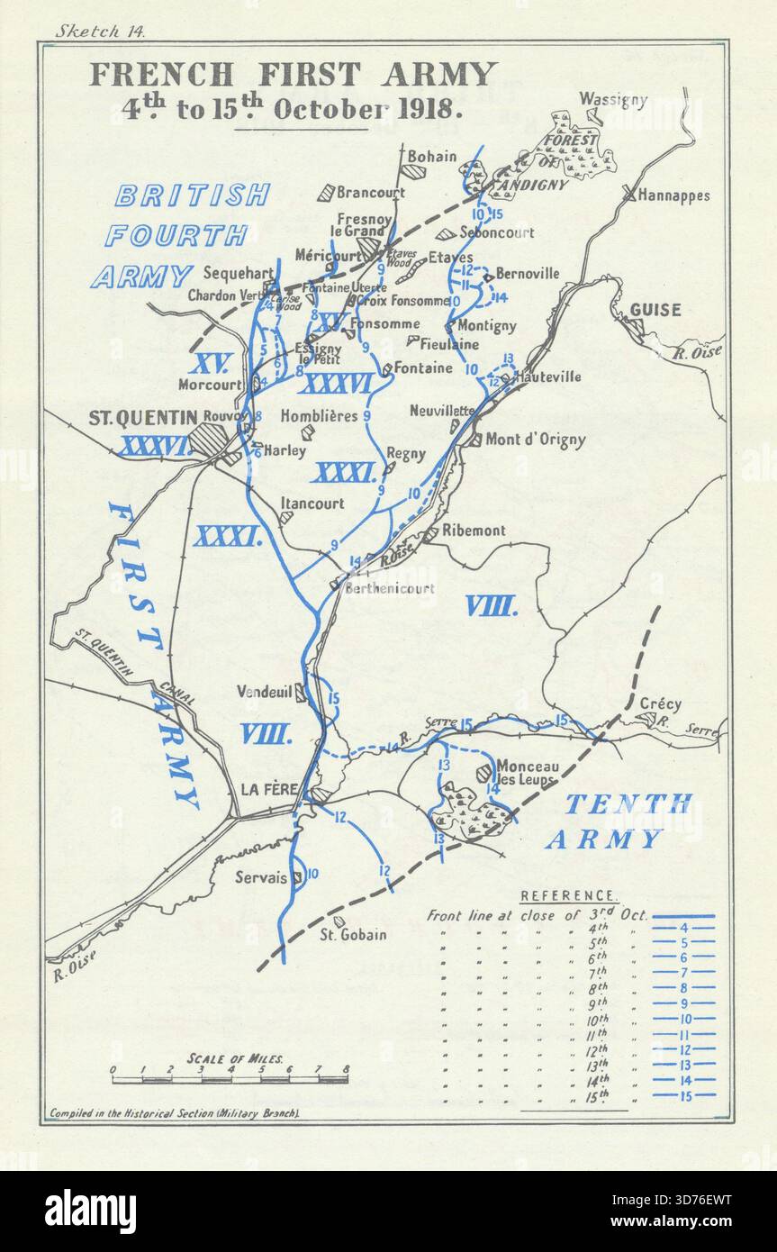 Cambrai– Quentin Operations. French First Army, 3–15 October 1918. WW1 ...