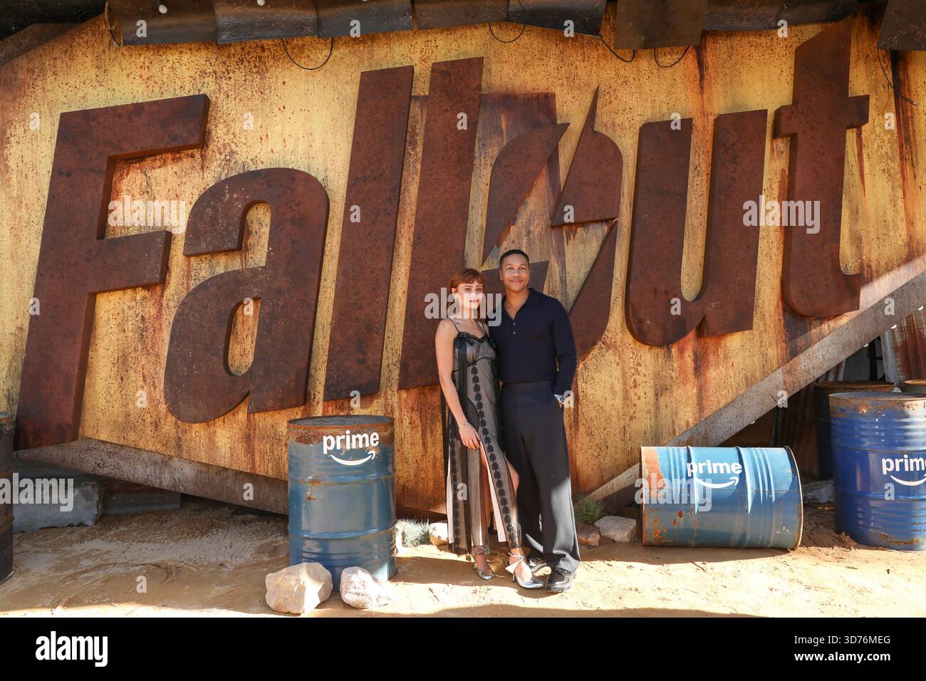 November 24, 2025: ELLA PURNELL and AARON MOTEN attend the ''Fallout ...