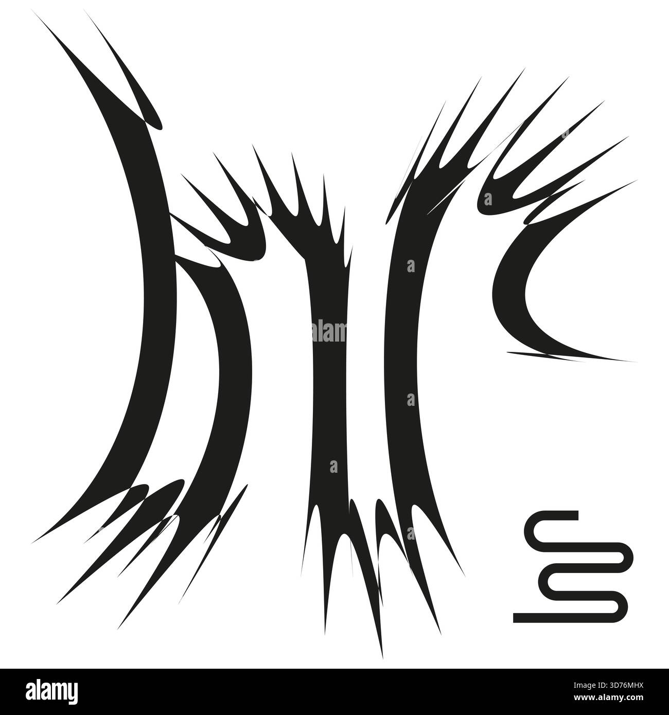 Line Spike Abstract spike elements. Dynamic line shapes. Chaotic burst Vector ...