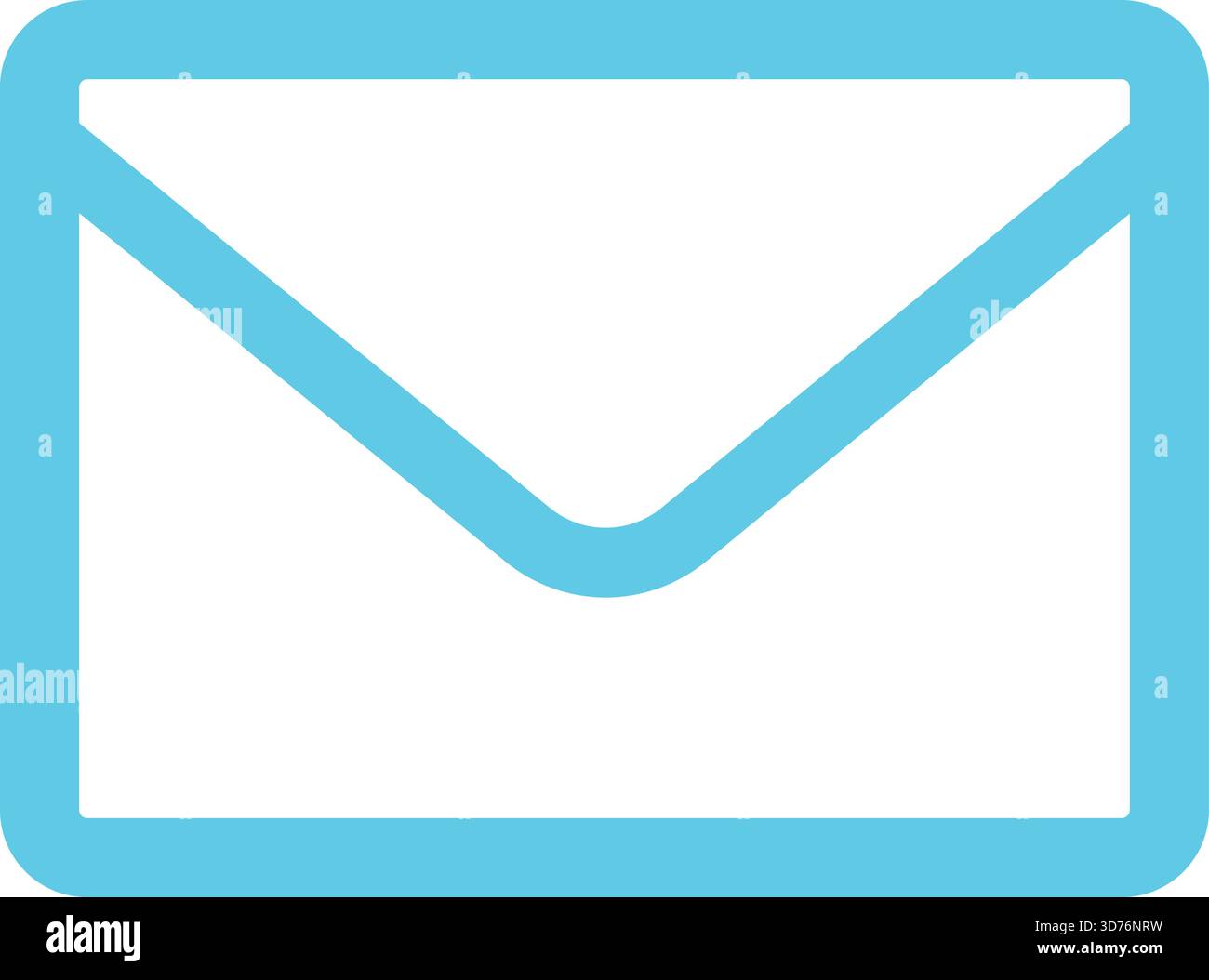 Mail envelope email icon isolated on white background Stock Vector