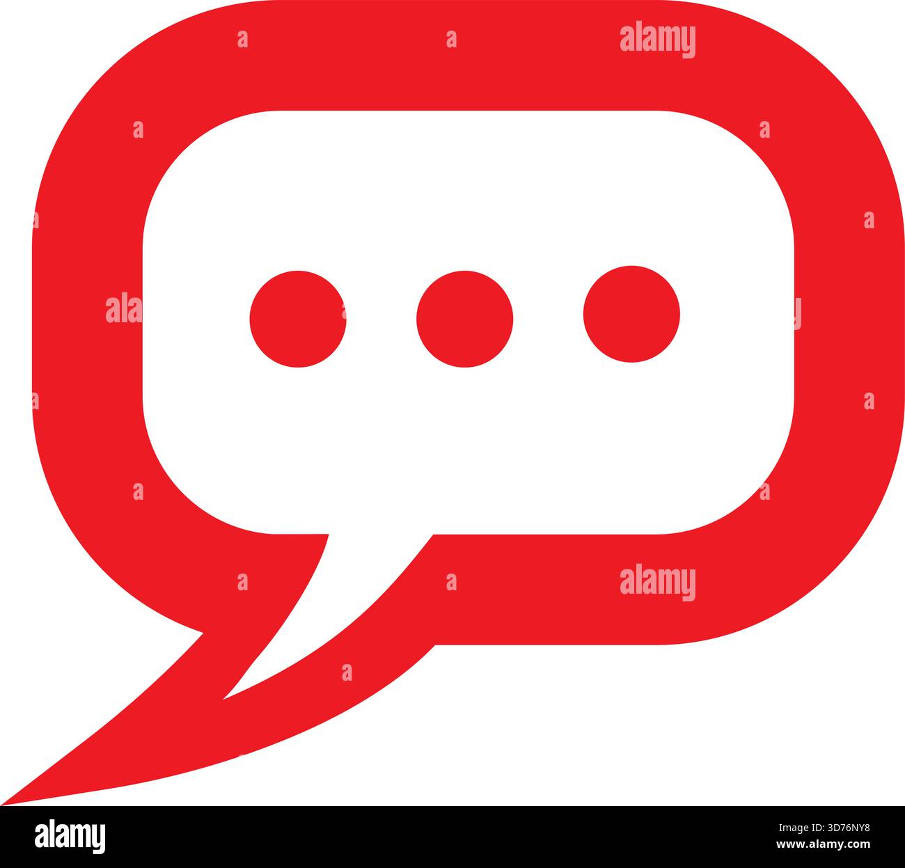 Speech bubble chat message icon isolated on white background Stock Vector