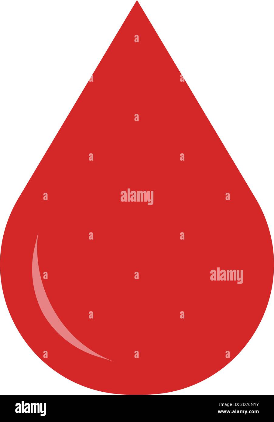 Red blood drop icon isolated on white background Stock Vector