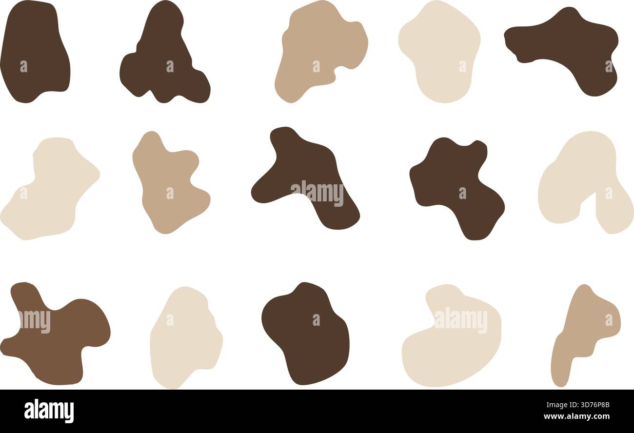 Abstract camouflage organic shape pattern seamless design Stock Vector