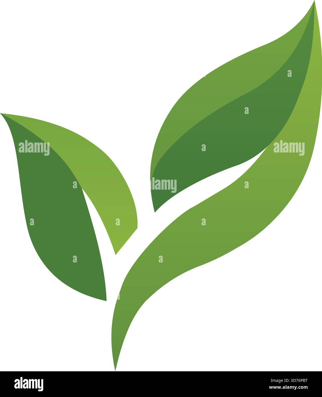 Green leaf eco icon vector nature sustainability symbol Stock Vector
