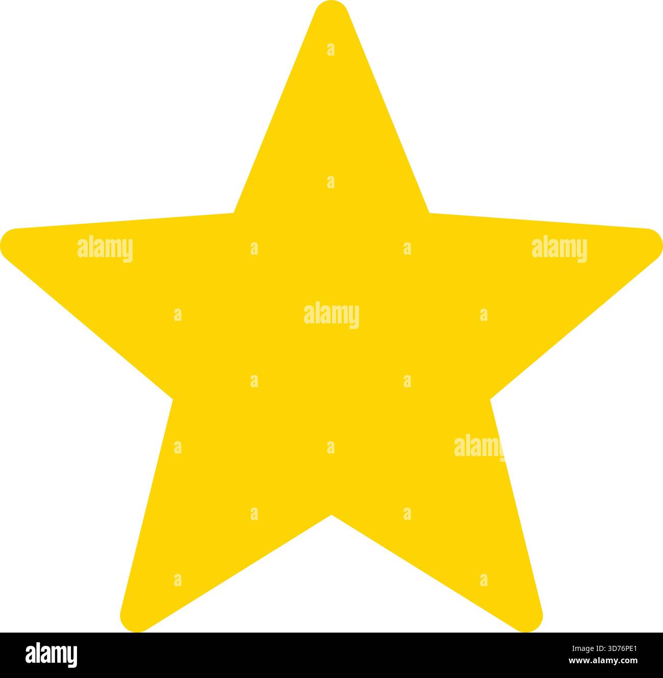 Yellow star icon vector simple five point star symbol Stock Vector